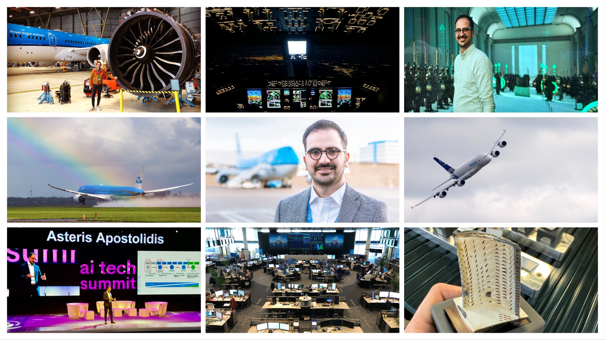 Selected professional and aviation moments from Dr Asteris Apostolidis